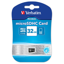 MICRO SD 32 GB VERBATIM CLASSE 10