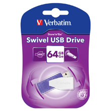 PENDRIVE VERBATIM SWIVEL USB 64 GB VIOLA