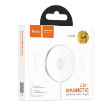 CARICABATTERIA MAGSAFE HOCO CW41 3 IN 1 15W BIANCO
