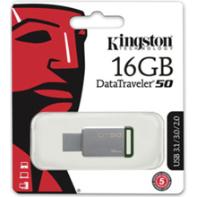 KINGSTON DATATRAVELER 50 16GB USB 3.0 - USB 3.1 COLORE VERDE ARGENTO