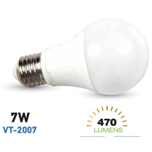 V-TAC 4376 LAMPADINA LED E27 7W BULB A60 3000K LUCE CALDA