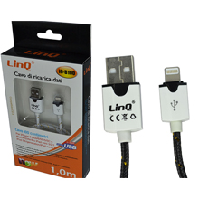 CAVO DATI RICARICA USB LIGHTNING PER IPHONE / IPAD LUNGHEZZA 1 MT