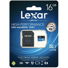 LEXAR 16 GB SCHEDA MICROSDHC, 633X, UHS-I
