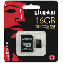 KINGSTON GOLD MICROSD UHS-I SPEED CLASS 3 (U3) 16GB