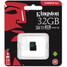 MEMORY CARD MICROSD 32GB KINGSTON CANVAS GO 32GB MICROSDXC UHS-I CLASSE 10