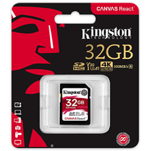 MEMORIA SD 32 GB KINGSTON CANVAS REACT CLASS 10