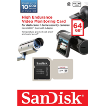 MICRO SD SANDISK HIGH ENDURANCE VIDEO MONITORING - 64 GB