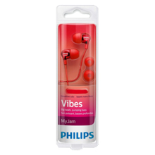 CUFFIE PHILIPS SHE3705 ROSSE IN BLISTER