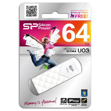 PENDRIVE SILICON POWER USB 2.0 U03 64 GB WHITE