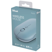 MOUSE WIRELESS 2.4G + BLUETOOTH RICARICABILE TRUST PUCK BLU