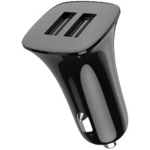 CARICABATTERIA DA AUTO F1 3.1A 2 X USB NERO