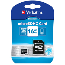 MICRO SD 16 GB + ADATTATORE SD - CLASSE 10