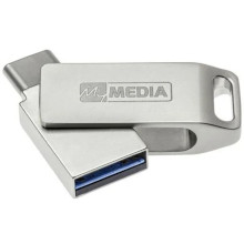 PENDRIVE MY MEDIA 32GB DUAL USB 3.2 / USB-C ARGENTO IN METALLO