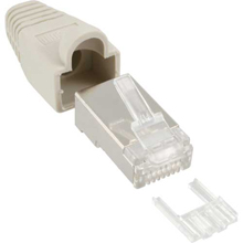 CONNETTORE SCHERMATO RJ45 CON CAPPUCCIO 10PZ