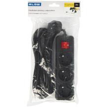 MULTIPRESA  PR-370WSP CON MESSA A TERRA 3 PRESE CON CAVO 2M NERA