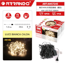 FILO DI LUCI LUCE CALDA 400 LED 1.5M + 28M DA INTERNO