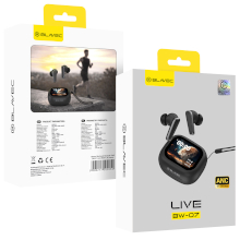 AURICOLARI BLUETOOTH BLAVEC TWS CON DISPLAY LCD NERI