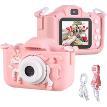 FOTOCAMERA DIGITALE PER BAMBINI ROSA MODELLO X5 UNICORNO