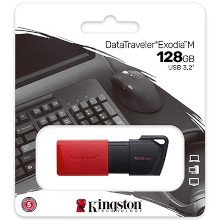 PENDRIVE USB KINGSTON DTXM 3.2 128GB BLACK/RED