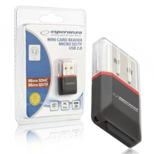 CARD READER ESPERANZA PER MICROSD USB NERO