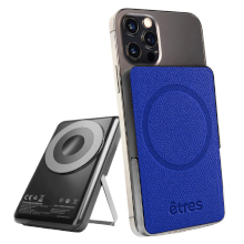 POWER BANK MAGNETICO 5000MAH + WALLET  BLU