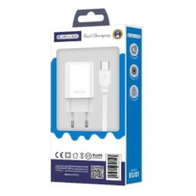 CARICABATTERIA JELLICO EU01 2.4A 1XUSB + CAVO TYPE-C BIANCO