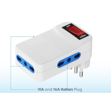 ADATTATORE 3 PRESE 16A + SPINA 10A CON INTERRUTTORE