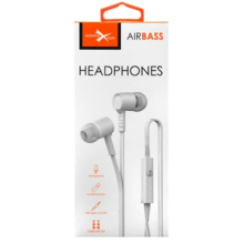 CUFFIE IN-EAR AIRBASS EXTREME CON MICROFONO BIANCHE