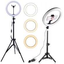 LAMPADA LED AD ANELLO USB CON TREPPIEDE 26CM