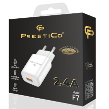 CARICABATTERIA PRESTICO F7​ USB​ 2.4A BIANCO