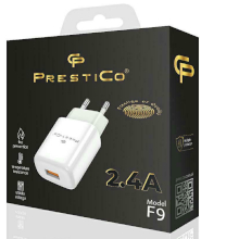 CARICABATTERIA PRESTICO F9​ USB​ 2.4A BIANCO