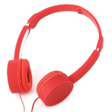 CUFFIE OMEGA OVER EAR CON MICROFONO FH-3920 ROSSE RIPIEGABILI