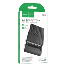 BOX ESTERNO HOCO HB55 PER HDD E SSD 2.5 SATA USB 3.0 MICRO-B NERO