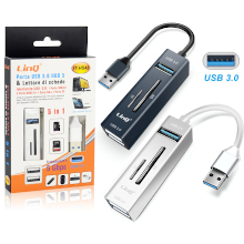 HUB USB CON 1X USB 3.0 - 2X USB 2.0 - SLOT SD/MICROSD