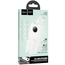 POWER BANK HOCO J132 10000MAH 22.5W + PD20W CON 3 CAVI BIANCO