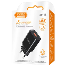 CARICABATTERIA JOKADE JB116 USB 5A NERO-BIANCO
