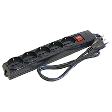 MULTIPRESA 5 POSTI SCHUKO/ITA 16A COLORE NERO LJ4815