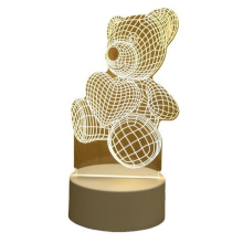 LAMPADA 3D A FORMA DI ORSACCHIOTTO CON TELECOMANDO