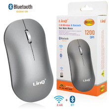 MOUSE WIRELESS DUAL 2.4G + BLUETOOTH 1200DPI