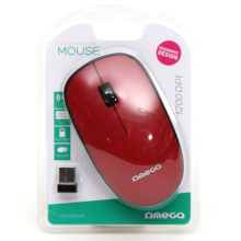 MOUSE OMEGA WIRELESS 2,4 GHZ 1200DPI ROSSO