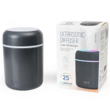 DIFFUSORE DI AROMI E UMIDIFICATORE 300ML 2W GRIGIO