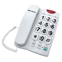 TELEFONO CON FILO E NUMERI GRANDI MAJESTIC BIANCO