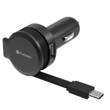 CARICABATTERIE DA AUTO ROLLING CABLE USB TYPE-C