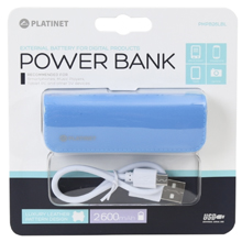 PLATINET POWER BANK 2600MAH BLU + CAVO MICRO USB
