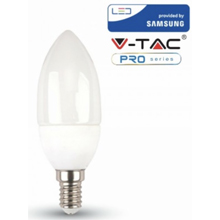 V-TAC PRO VT-226 LAMPADINA LED E14 5,5W CANDELA CHIP SAMSUNG 3000K LUCE CALDA