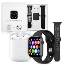 KIT 3 IN 1 SMARTWATCH W26 + AURICOLARI BLUETOOTH TWS + CINTURINO DI RICAMBIO