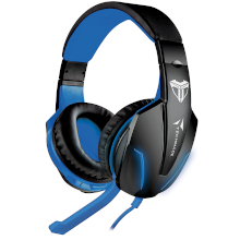 CUFFIE GAMING TECHMADE CON MICROFONO E LUCI LED COLORE BLU