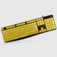 TASTIERA USB CON TASTI GRANDI E GIALLI