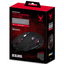 MOUSE DA GAMING CON RETROILLUMINAZIONE LED 2600 DPI NERO