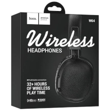 CUFFIE WIRELESS BLUETOOTH HOCO W64 IN PELLE NERE
